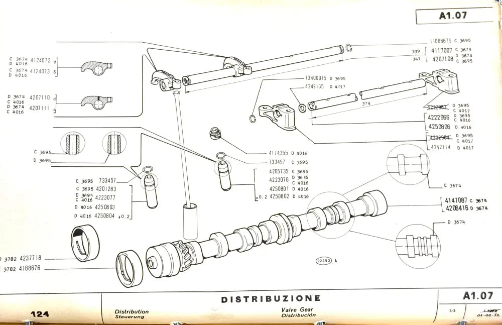Rocker Shaft Support - Fiat 124