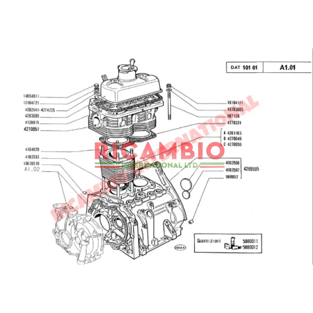 Rocker Valve Cover Stud - Classic Fiat 500 126 - Mechanical & Engine Parts