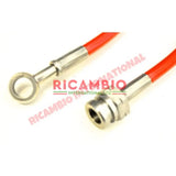 Rosso Red Teflon Brake Hose Kit - Classic Fiat 500 126 - Uprated Brake Parts