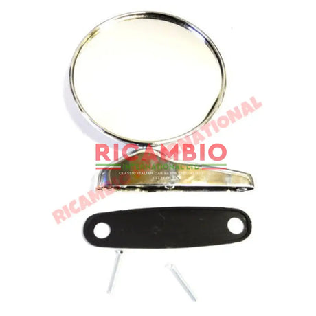 Round Chrome Mirror (Bolt-on) - Fiat 124 850 Sports & Spider Alfa Spider PLUS MANY OTHERS - Mirrors