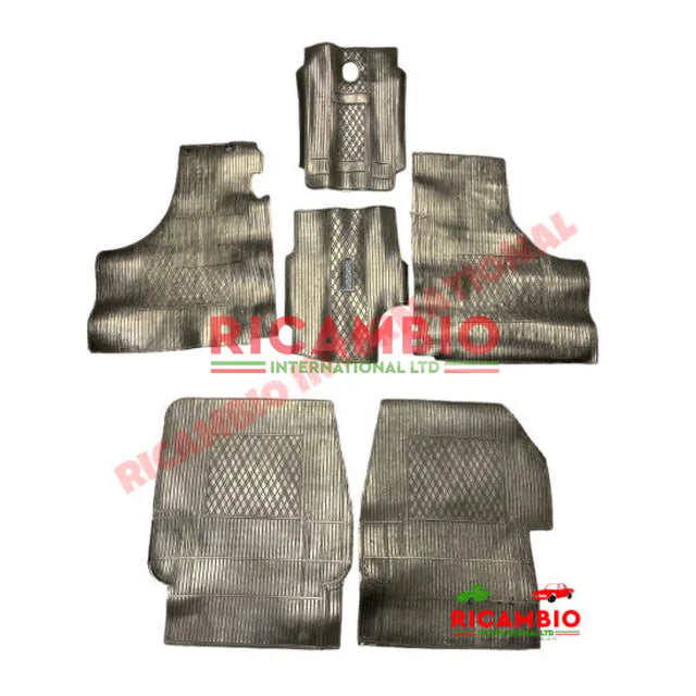 Rubber Mat Set (6 piece) - Fiat 600 - Interior Parts