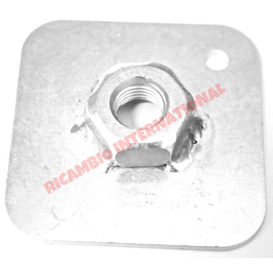 Seat Belt Threaded Plate/Nut - Classic Fiat 500 126 600 850 900 plus many more - Classic Fiat 500 Parts & Spares