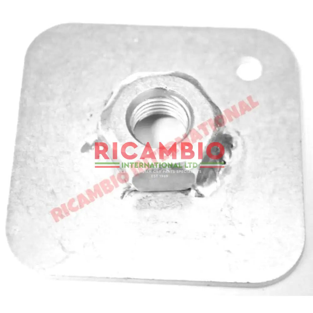 Seat Belt Threaded Plate/Nut - Classic Fiat 500 126 600 850 900 plus many more - Classic Fiat 500 Parts & Spares