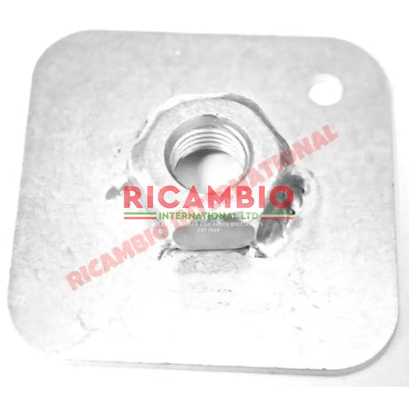 Seat Belt Threaded Plate/Nut - Classic Fiat 500 126 600 850 900 plus many more - Classic Fiat 500 Parts & Spares