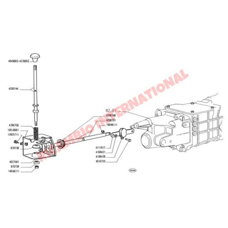 Second Hand Gear Lever/Linkage Assembly - Classic Fiat 500 - Gearbox and Parts
