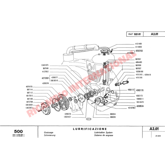 Second Hand Oil Thrower - Classic Fiat 500,126 - Mechanical & Engine Parts