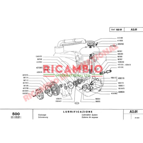 Second Hand Oil Thrower - Classic Fiat 500,126 - Mechanical & Engine Parts