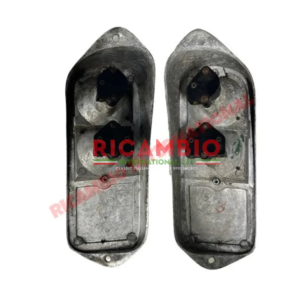 Second Hand Pair of Original Rear Lamp Bulb Holders - Classic Fiat 500D - Lights - Lamps and Lenses