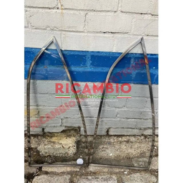 Second Hand Rear Side Frame & Glass Kit - Fiat 850 - Fiat 850 Window - Seals & Trim