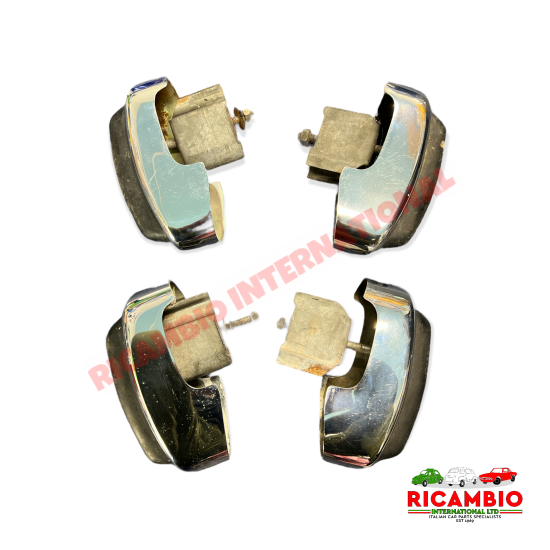 Second Hand Set of Chrome Bumper Overiders - Classic Fiat 500 - Exterior Parts and Trim