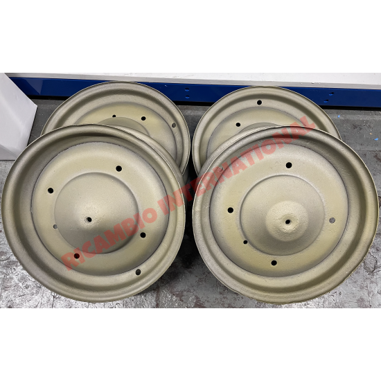 Second Hand Set of FOUR Steel Road Wheel - Classic Fiat 500 - Wheels And Tyres