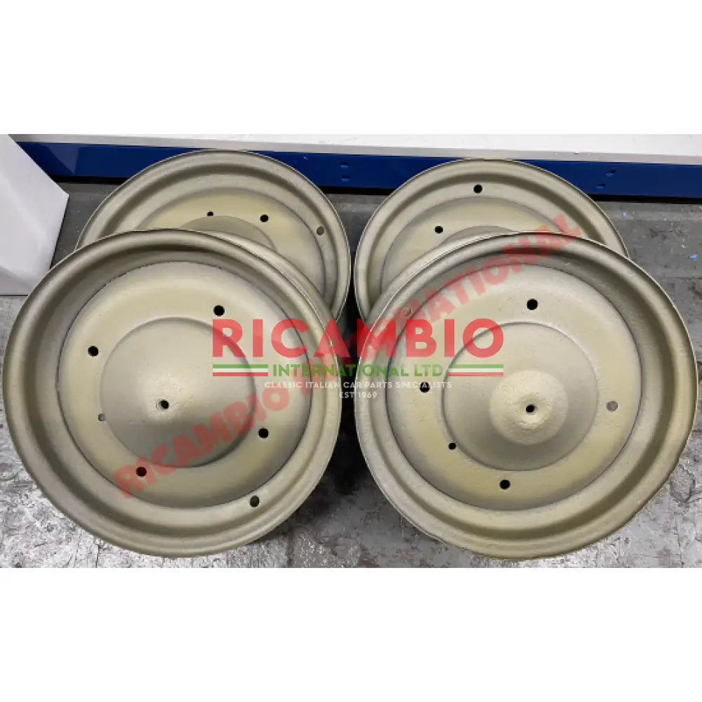 Second Hand Set of FOUR Steel Road Wheel - Classic Fiat 500 - Wheels And Tyres