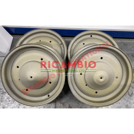 Second Hand Set of FOUR Steel Road Wheel - Classic Fiat 500 - Wheels And Tyres