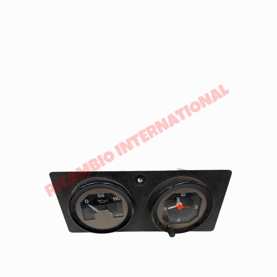 Second Hand VEGLIA BORLETTI Oil Pressure Gauge & Clock Assembly - Classic Fiat 500,126,600,850 - Modifications