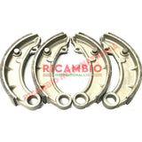 Set Aluminium Front Brake Shoes (4) - Fiat 600 Series 1 - Brake Parts and Components