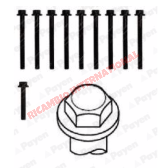 Set Head Bolts - Fiat 850 900 127 Classic Fiat Panda A112 - Engine and Mechanical Parts