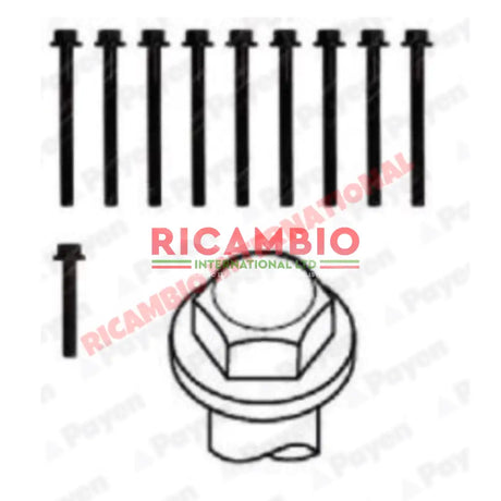 Set Head Bolts - Fiat 850 900 127 Classic Fiat Panda A112 - Engine and Mechanical Parts