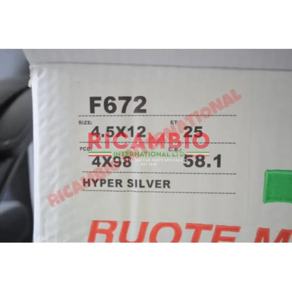 Set of 12 inch Alloy Wheels (Minilite) - Classic Fiat 500,126 - Modifications