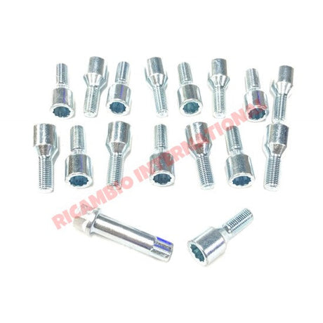 Set of 16 Wheel Bolts - Classic Fiat 500 126 - Screws - Studs - Bolts & Nuts