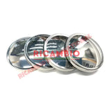 Set of 4 Chrome Hub Cap (12 Inch) - Classic Fiat 500 Autobianchi - Exterior Trim