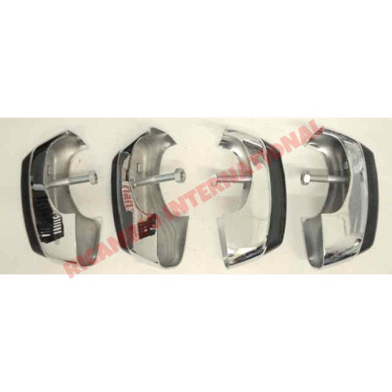 Set of Chrome Bumper Knudge Bars - Fiat 850 - Body Parts and Panels