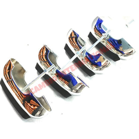 Set of Chrome Bumper Overiders - Classic Fiat 500 - Exterior Parts and Trim