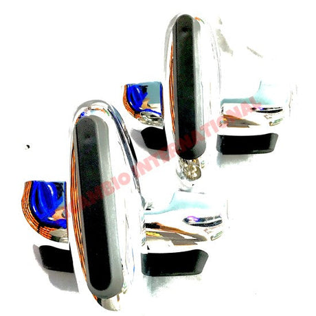 Set of Chrome Bumper Overiders - Classic Fiat 500 - Exterior Parts and Trim
