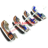 Set of Chrome Bumper Overiders - Classic Fiat 500 - Exterior Parts and Trim