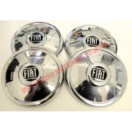 Set of Chrome Hub Caps - Fiat 130 - Exterior Trim