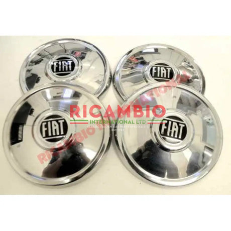Set of Chrome Hub Caps - Fiat 130 - Exterior Trim