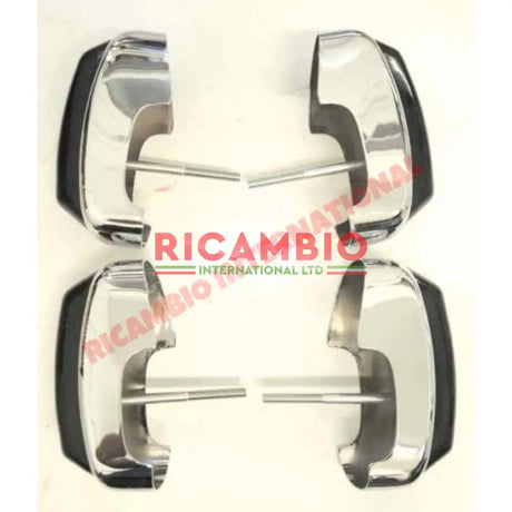 Set of FOUR Chrome Bumper Overider Rubber Pads - Classic Fiat 500 - Exterior Parts and Trim