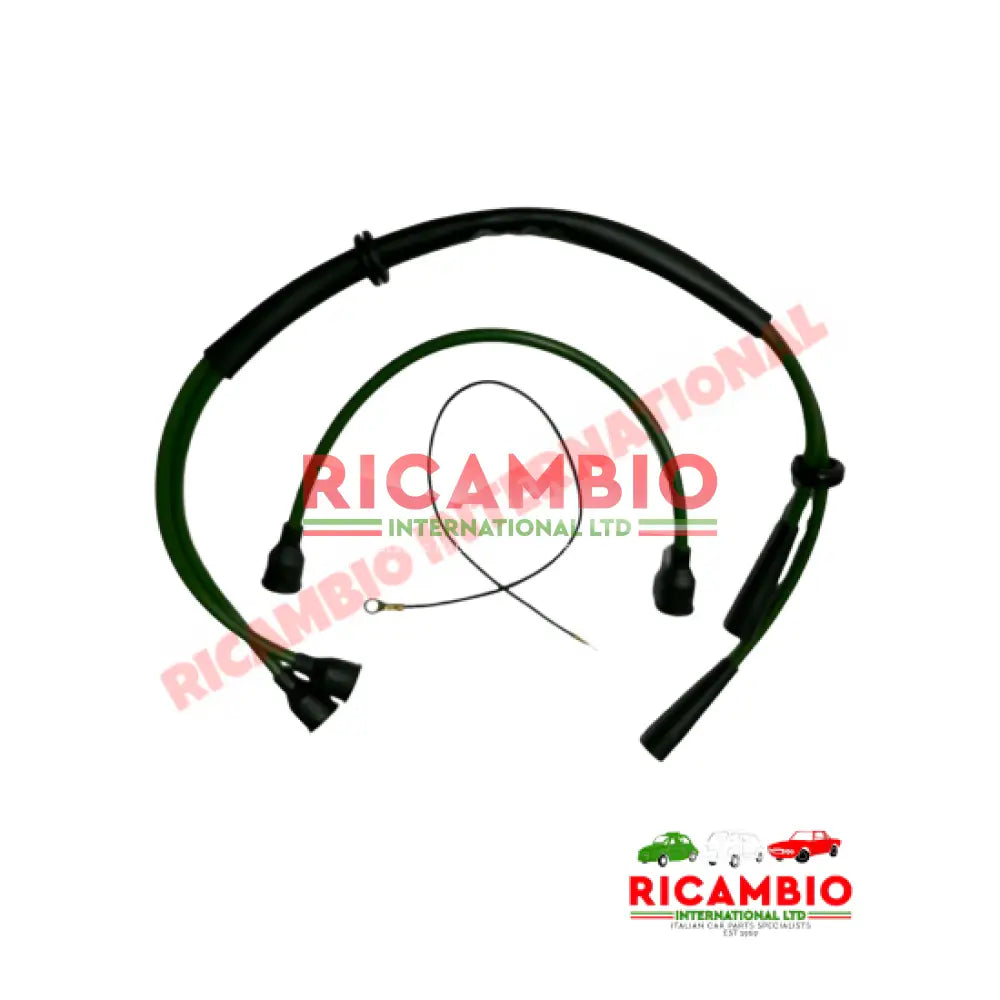 Set of Green Copper Ignition/HT Leads - Classic Fiat 500 - Electrical