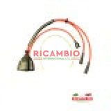 Set of Ignition/HT Leads & Cap Cover - Fiat 126 594cc & 650cc - Red (126) - Fiat 126 Ignition & Electrical Items