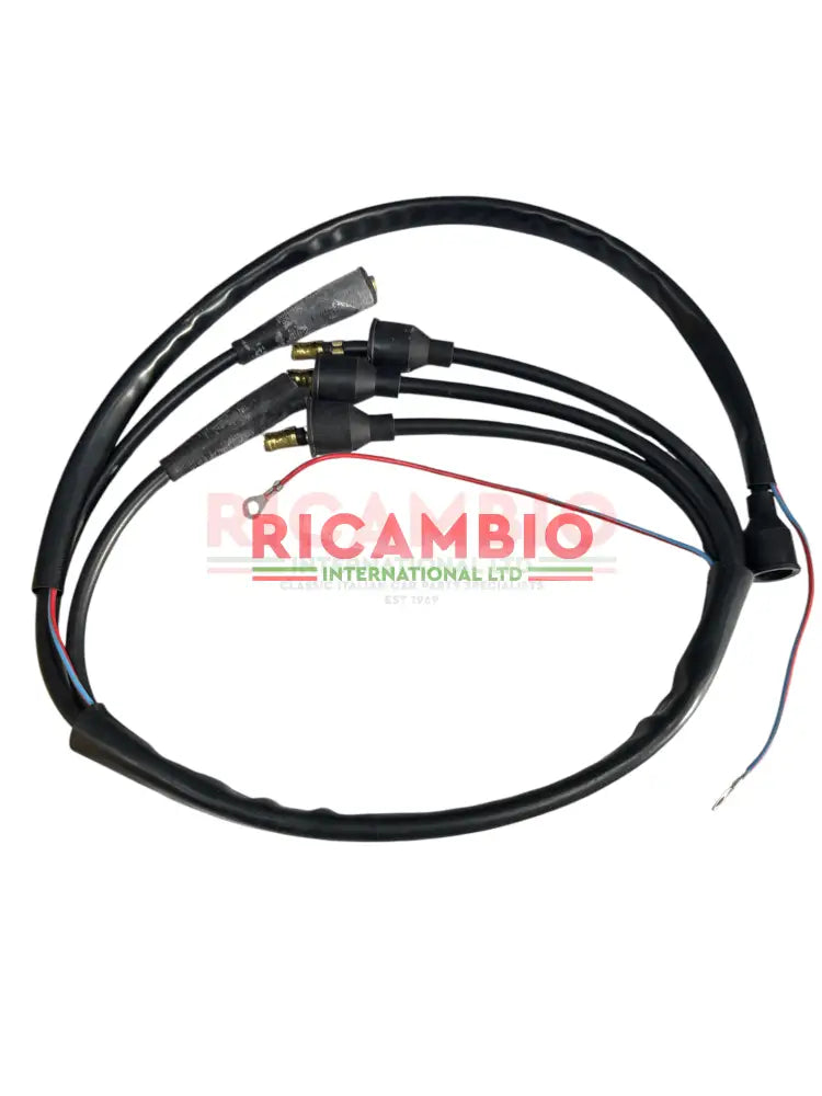 Set of Ignition/HT Leads - Classic Fiat 500 - Black Copper Wire (500) - Ignition and Electrical Items