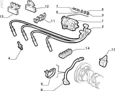Set of Ignition HT Leads - Fiat Coupe Lancia Delta - Service Items