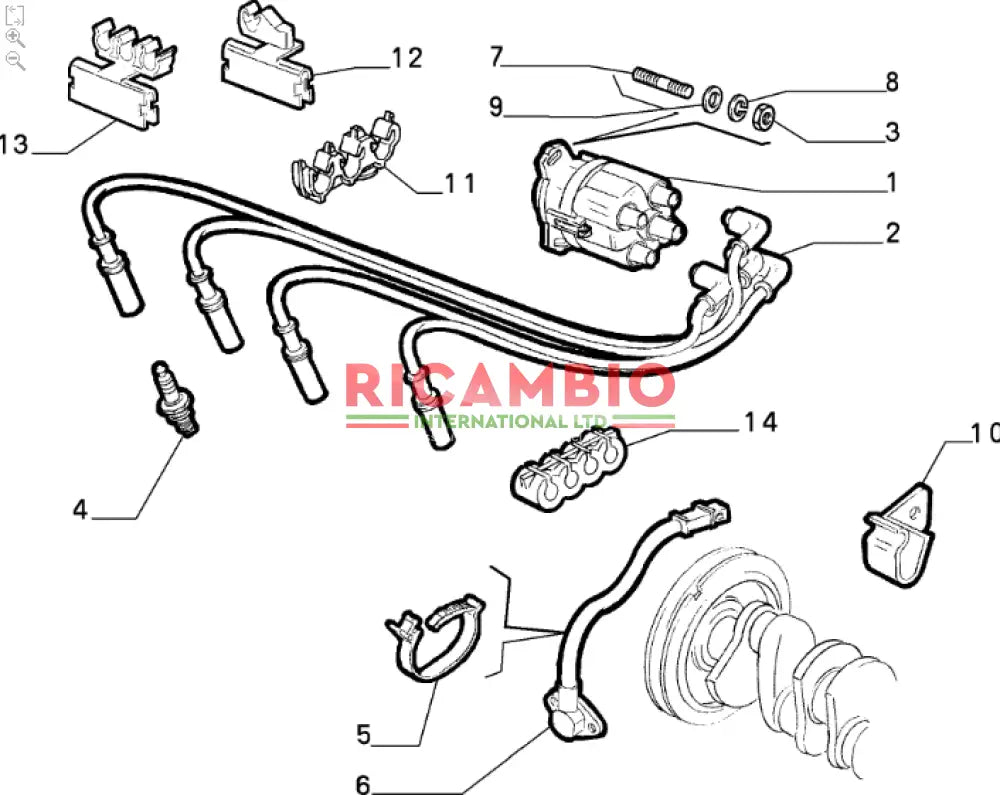 Set of Ignition HT Leads - Fiat Coupe Lancia Delta - Service Items