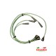 Set of Ignition Leads - Fiat 124 - Green Copper Wire (124) - Ignition & Electrical Parts