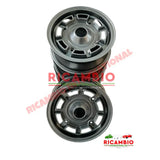 Set of ’LAMBO’ Alloy Wheels - Classic Fiat 500,126 - GRAPHITE / ABARTH RED - Modifications