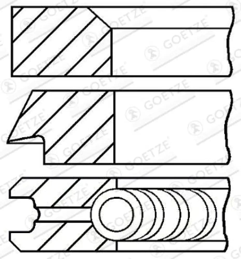 Set of Piston Ring (OVERSIZED/65.6mm) - Fiat 850 900T/E 127 Uno Panda A112 - Engine and Mechanical Parts