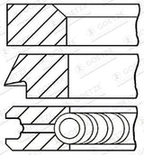 Set of Piston Ring (OVERSIZED/65.6mm) - Fiat 850 900T/E 127 Uno Panda A112 - Engine and Mechanical Parts