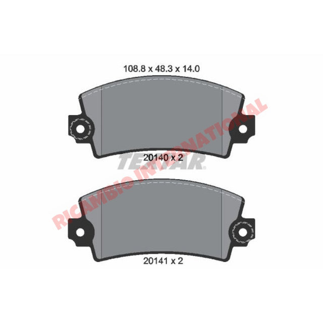 Set of Rear Brake Pads - Fiat 130 - Brake Parts and Components