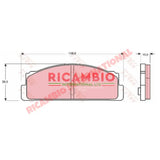 Set of Rear Brake Pads - Fiat Classic Panda 30/45,124,125,127,128,131,132,133,X19,Strada,Ritmo,900T/E Autobianchi