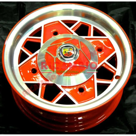 Set of Red Alloy Wheels (Mille Miglia) - Classic Fiat 500 126 - Wheels - Tyres & Tubes