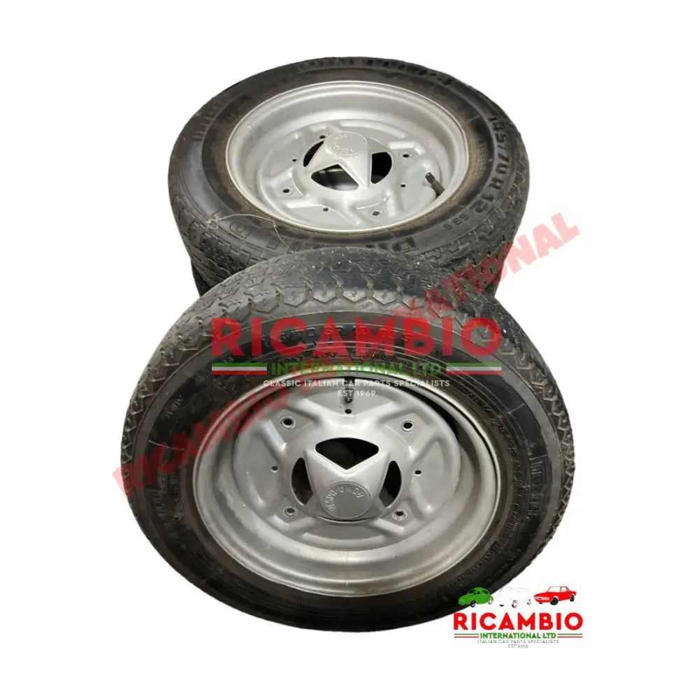 Set of Road Wheel (190PCD) - Classic Fiat 500,126 - Wheels - Tyres - Tubes & Associated Items