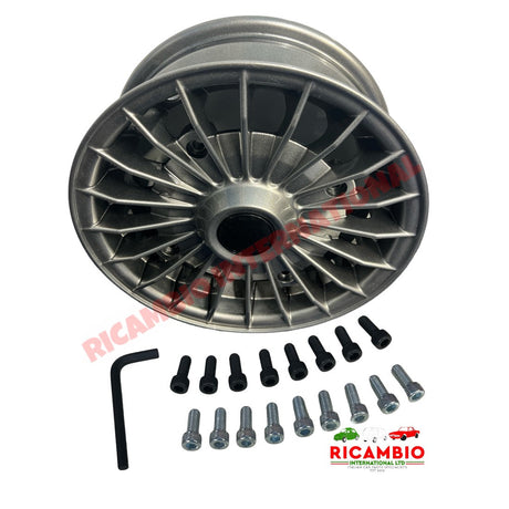 Set of Silver Alloy Wheels (190 PCD) - Classic Fiat 500 126 - Modifications