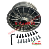 Set of Silver Alloy Wheels (190 PCD) - Classic Fiat 500 126 - Modifications