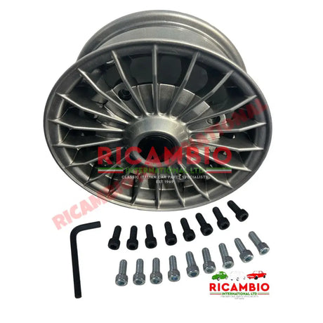 Set of Silver Alloy Wheels (190 PCD) - Classic Fiat 500 126 - Modifications