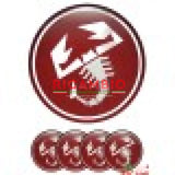 Set of Silver Alloy Wheels (190 PCD) - Classic Fiat 500 126 - ABARTH RED / BLACK - Modifications