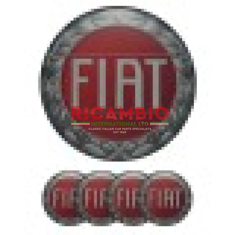 Set of Silver Alloy Wheels (190 PCD) - Classic Fiat 500 126 - ABARTH RED / BLACK - Modifications