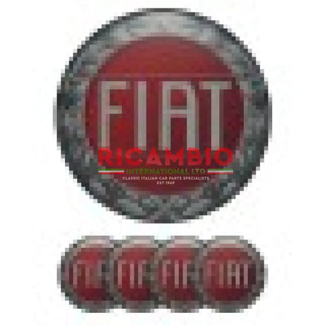 Set of Silver Alloy Wheels (190 PCD) - Classic Fiat 500 126 - FIAT RED / BLACK - Modifications